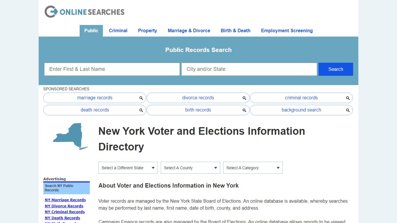 New York Voter and Elections Information Directory
